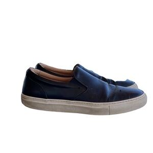 Greats Black Leather Wooster Slip Ons